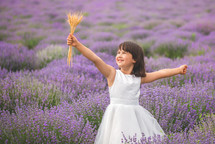 girl in a field of lavender 