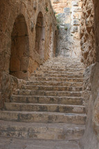 stone steps in ruins 