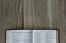 Bible opened to Song of Solomon