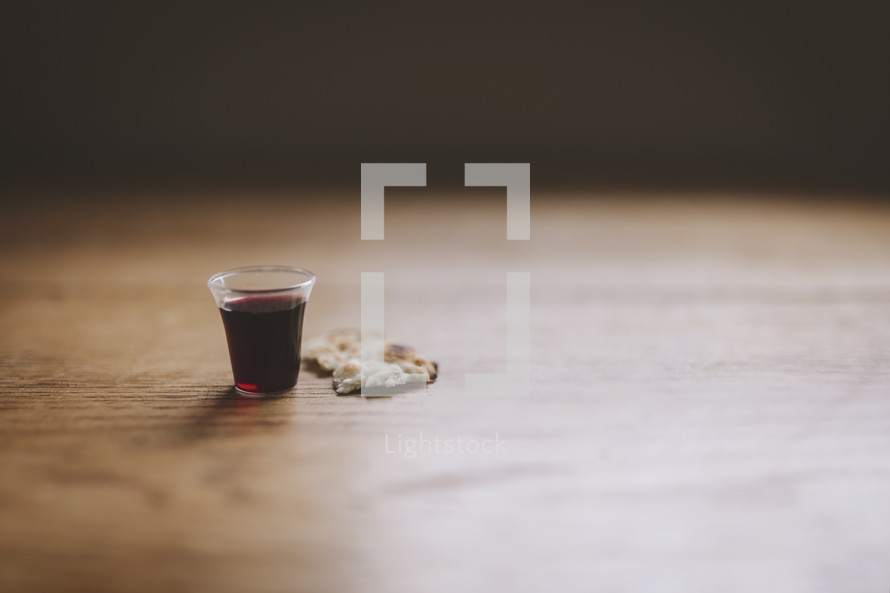 wine and bread for communion