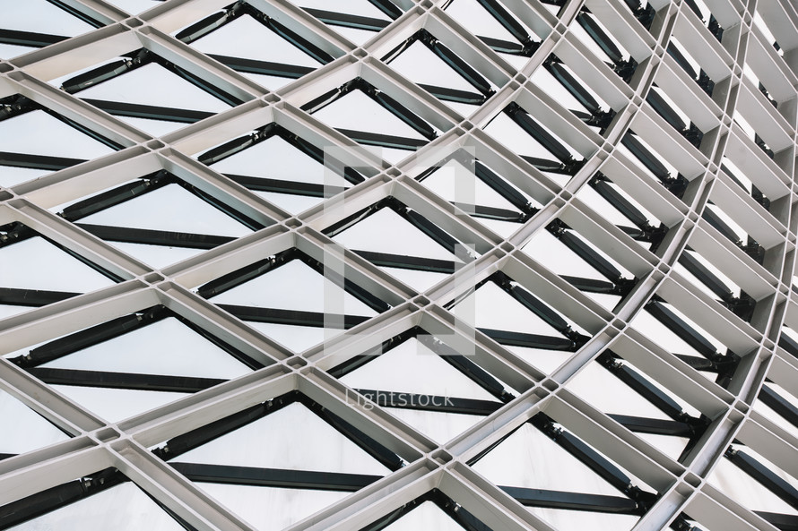 Metal grid modern architecture