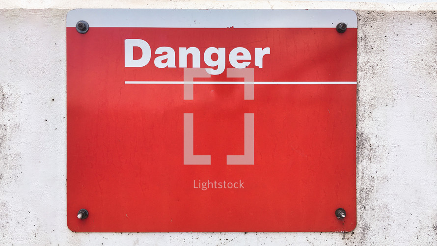 red blank danger warning sign for sermon series