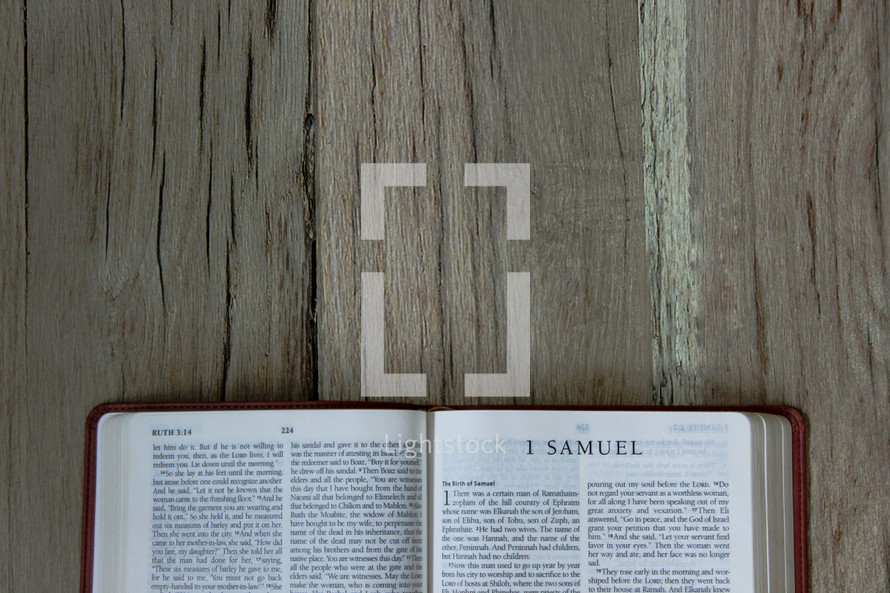 Bible opened to 1 Samuel 