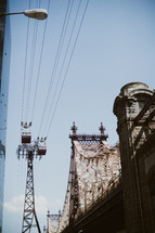 bridge and power lines in NYC 