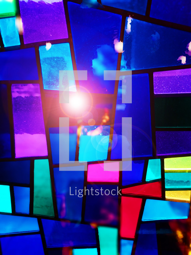 Stained glass with bokeh
