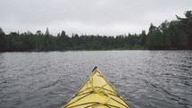 canoe on a lake 
