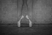 a ballerina in toe shoes 