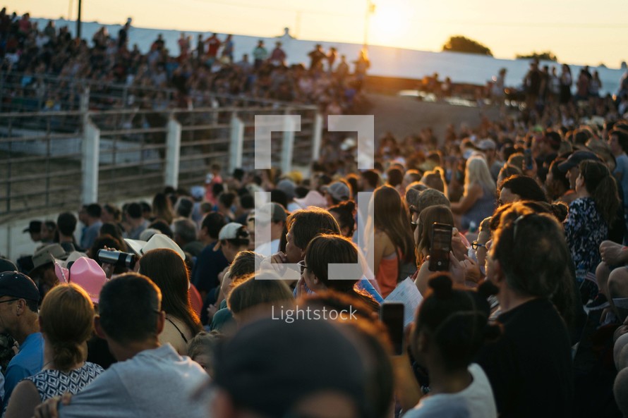 audience at a rodeo 