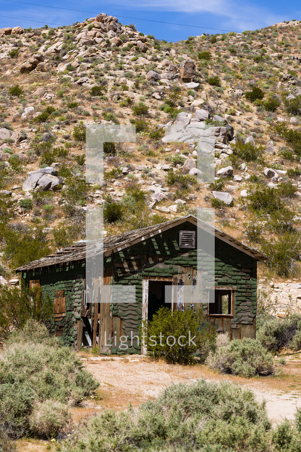 old house in a desert 