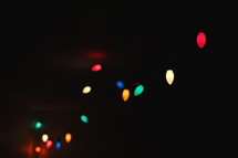 Colorful Christmas light bulbs