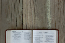 Bible opened to Habakkuk 