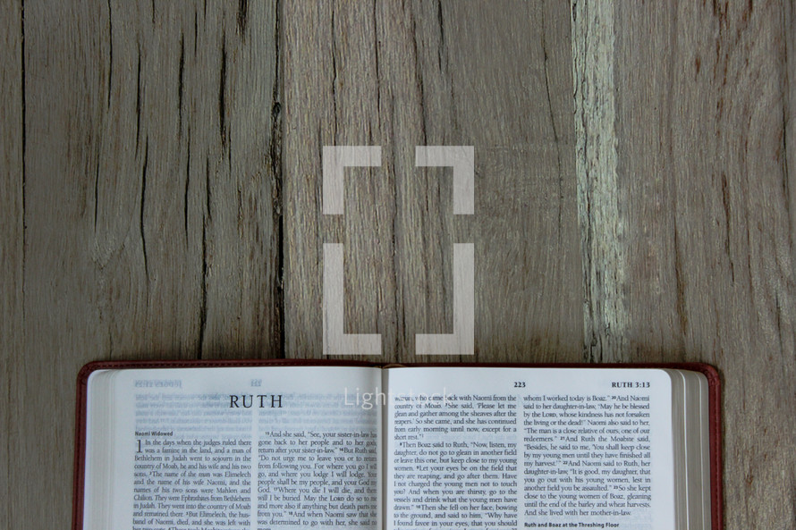Bible opened to Ruth 