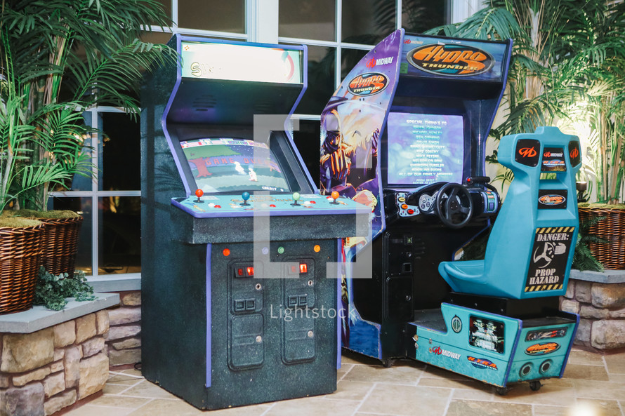 video games in an arcade 