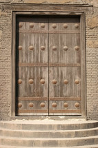 wooden door in Egypt 