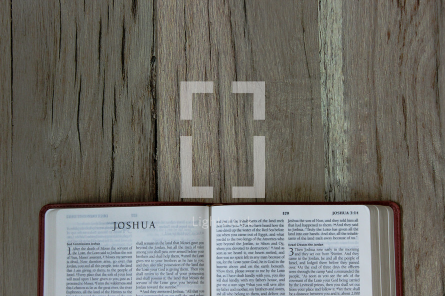 Bible opened to Joshua 