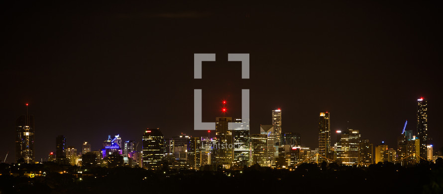 Brisbane skyline at night 