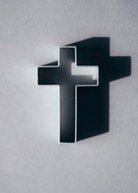 Cross on a gray background