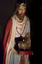 nativity king carrying frankincense and myrrh