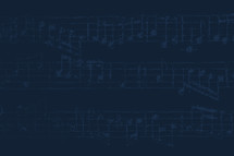 music notes on blue 