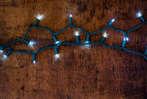glowing string of Christmas lights 
