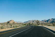 road through a desert landscape 