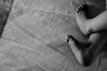 newborn infant's feet