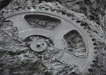 old gears in stone 
