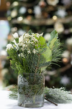 greenery in a vase 