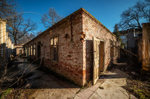 abandoned old brick building 