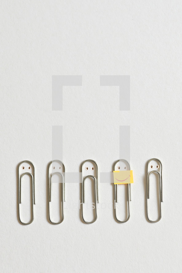 smiling paper clips 
