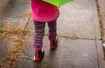 toddler in rain boots 