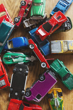 toy car pile up