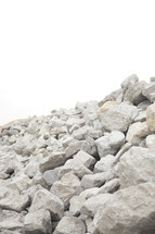 Large Pile of Grey Boulder Rocks