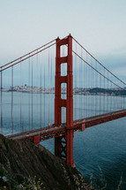 Gold Gate bridge over the San Francisco Bay 