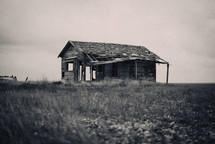 shell of an abandoned house 