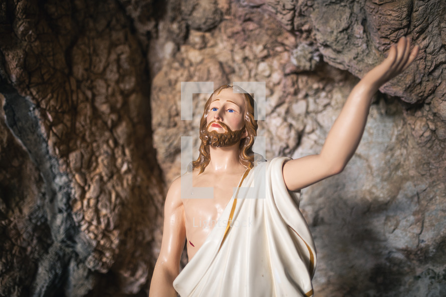 Jesus Christ in the Cave during Easter