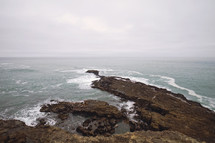 a rocky coastline 