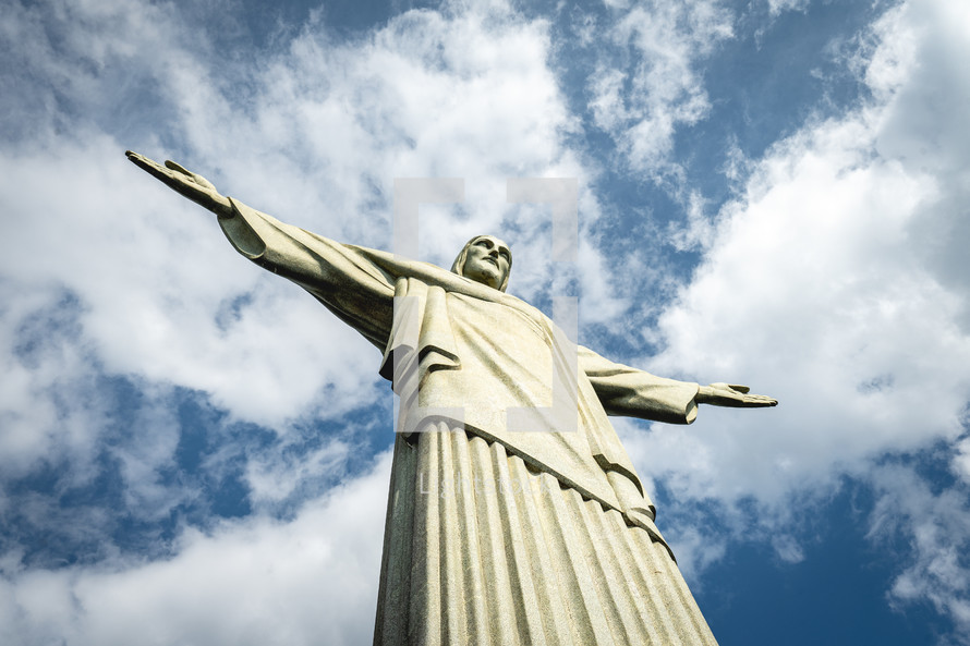 Statue of Christ The Redeemer (Cristo Redentor)in Rio de Janeiro Brazil. March 15 2022.