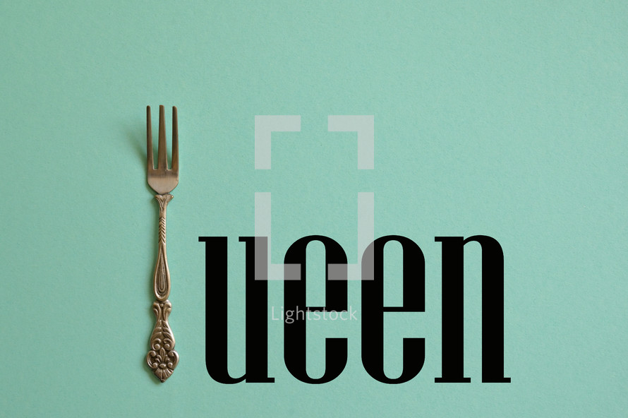 Queen From Letters And Fork