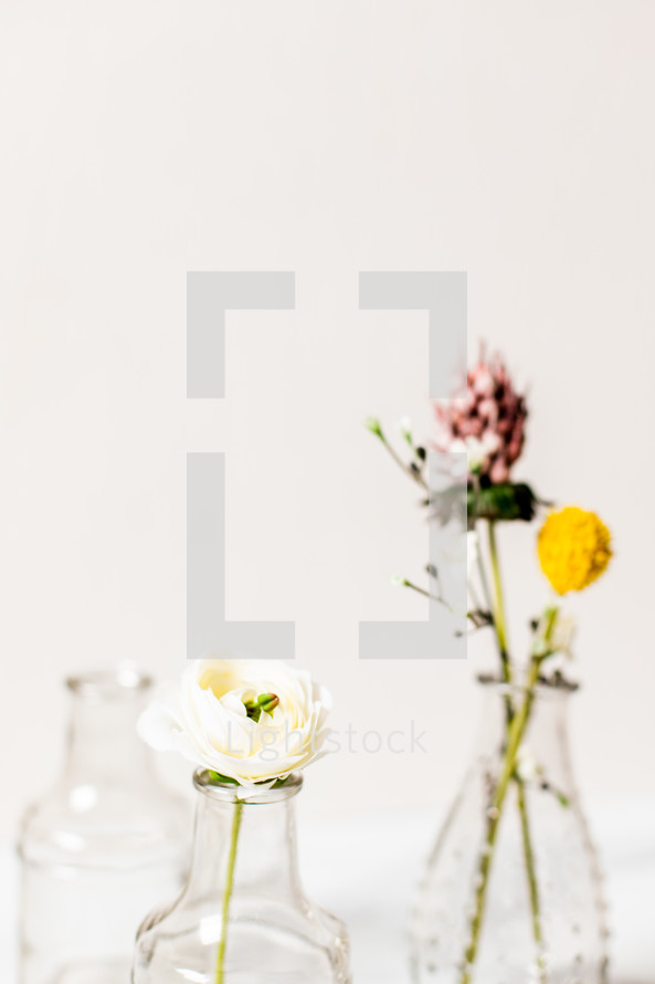 flowers in a glass vase 