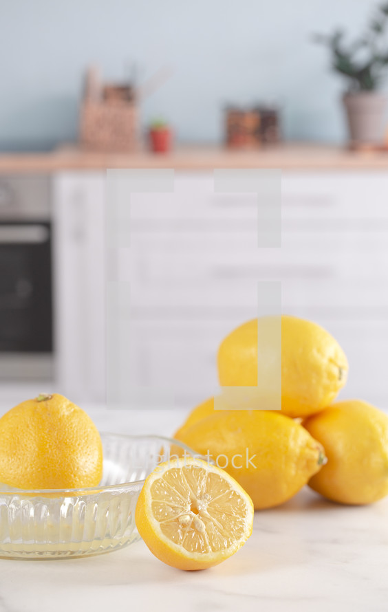 squeezed lemons 