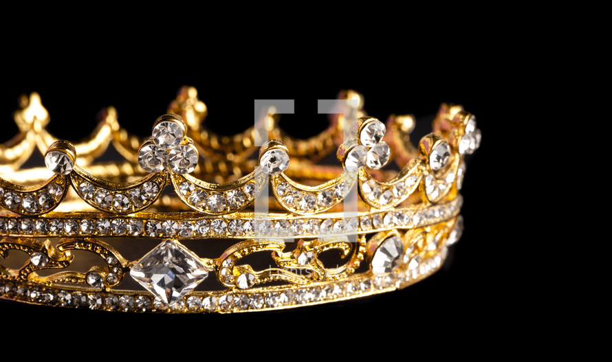 crown on a black background 