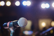 a microphone on stage 