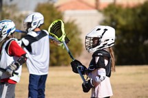 Only girl on a boys youth Lacrosse team 
