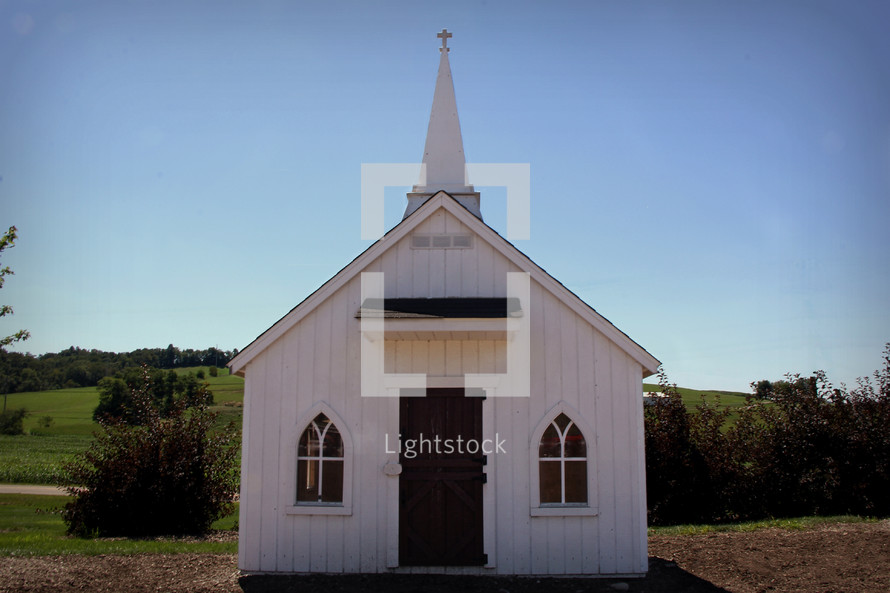 a white country church 