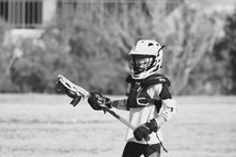 player on a youth Lacrosse team