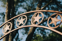 Texas star on metal sign 