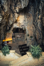 Catholic church located in a natural cave