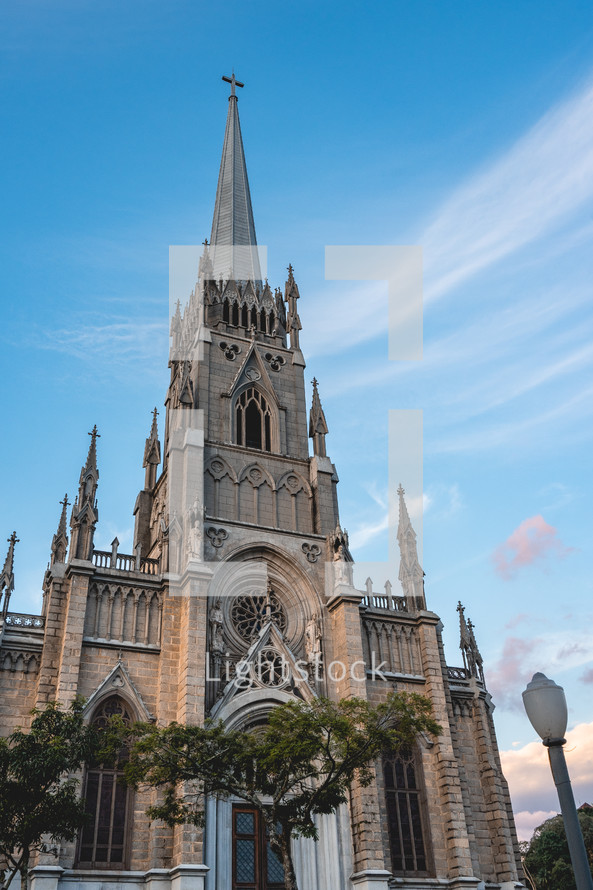 Close up from the Catedral São Pedro de Alcântara in Petropolis RJ Brazil. 