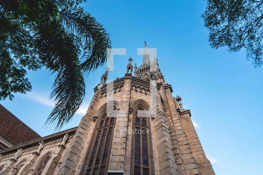 Close up from the Catedral São Pedro de Alcântara in Petropolis RJ Brazil. 